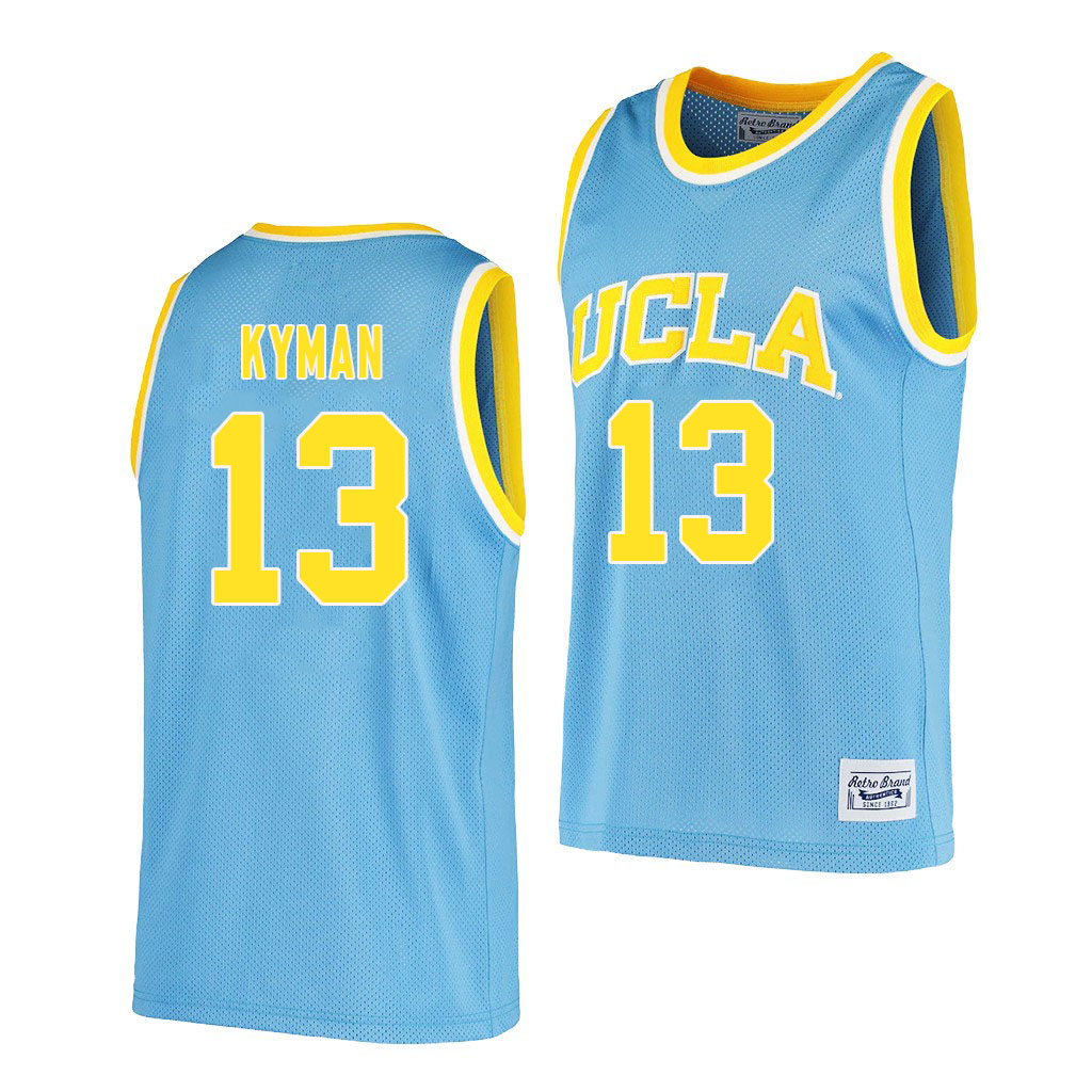 Men #13 Jake Kyman UCLA Bruins College Jerseys Sale-Retro Blue - Click Image to Close